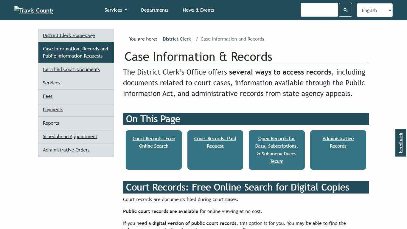 Case Information & Records